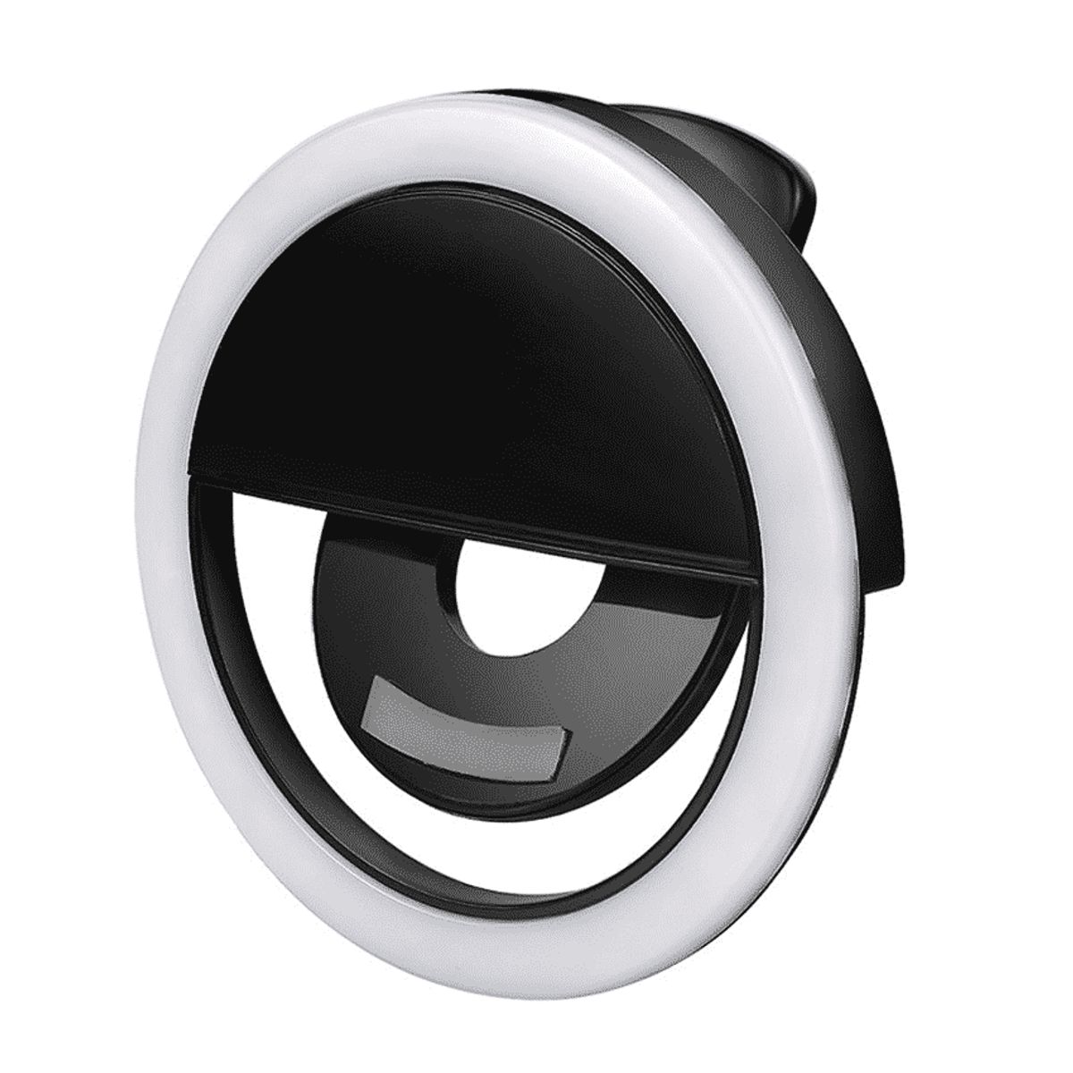 GENERICO - Aro de luz selfie para smartphone, necesita 02 pilas AAA - Negro