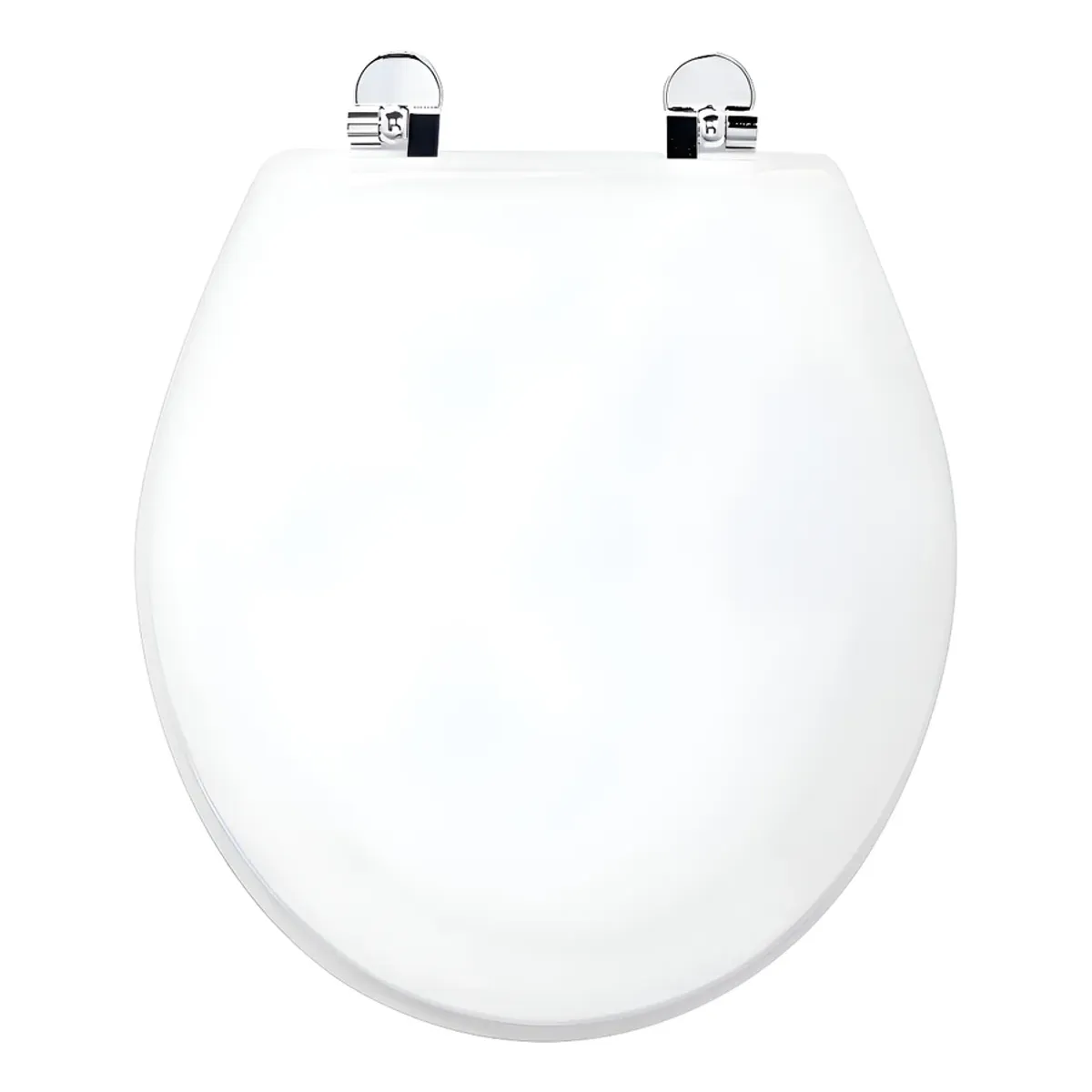 GENERICO - Tapa Wc Madera Redondo Bisagra Metálica - Bemis Color Blanco