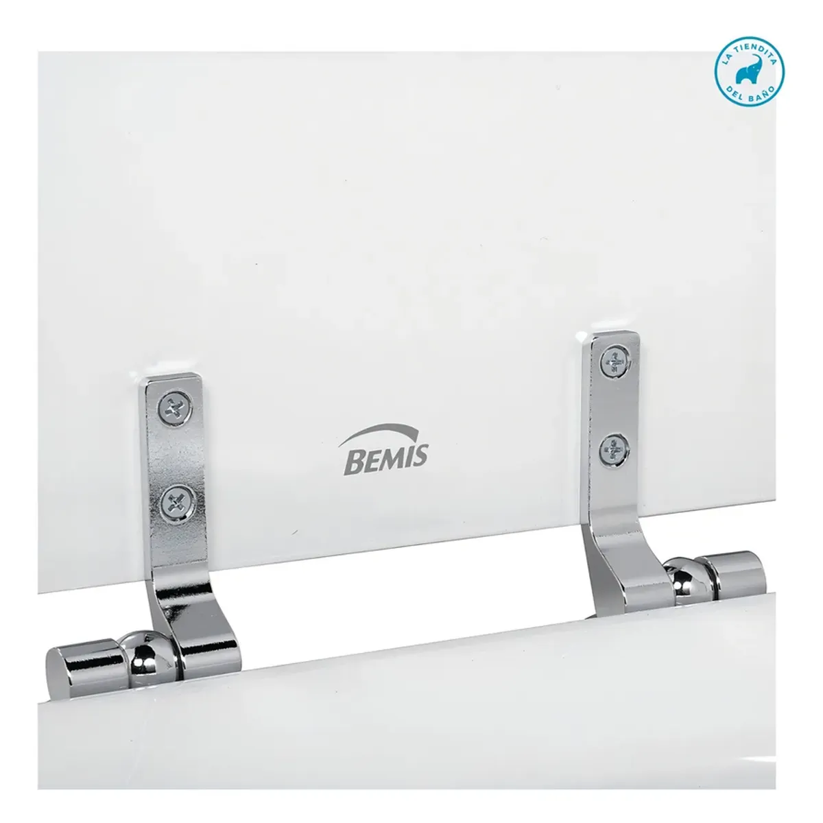 GENERICO - Tapa Wc Madera Redondo Bisagra Metálica - Bemis Color Blanco