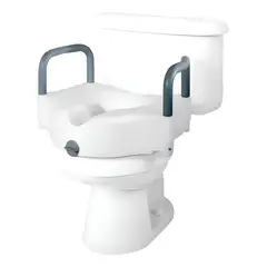 GENERICO - Alza Baño Wc Con Apoya Brazos Color Blanco 1 Unidad