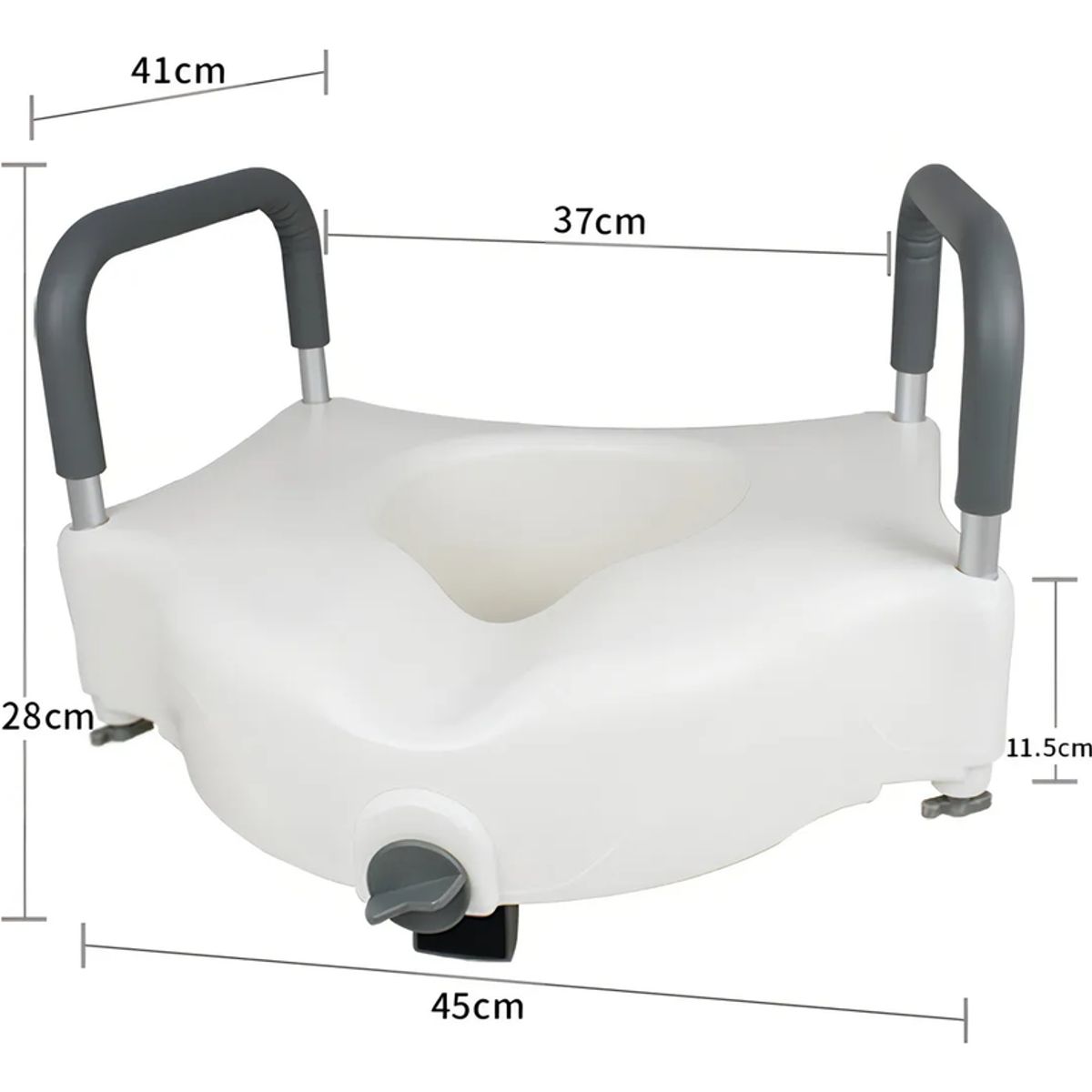 GENERICO - Alza Baño Wc Con Apoya Brazos Color Blanco 1 Unidad