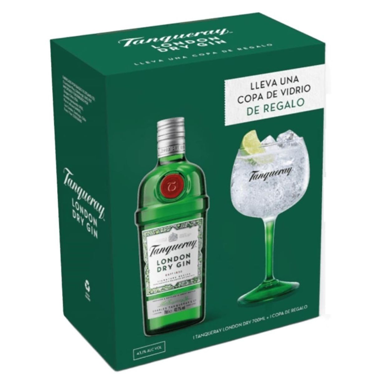 TANQUERAY - Pack Gin Tanqueray London 700cc + Copa de vidrio