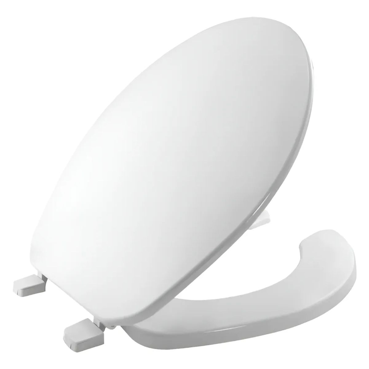 GENERICO - Asiento Plastico Redondo Aro Abierto Slow Close - Bemis Color Blanco