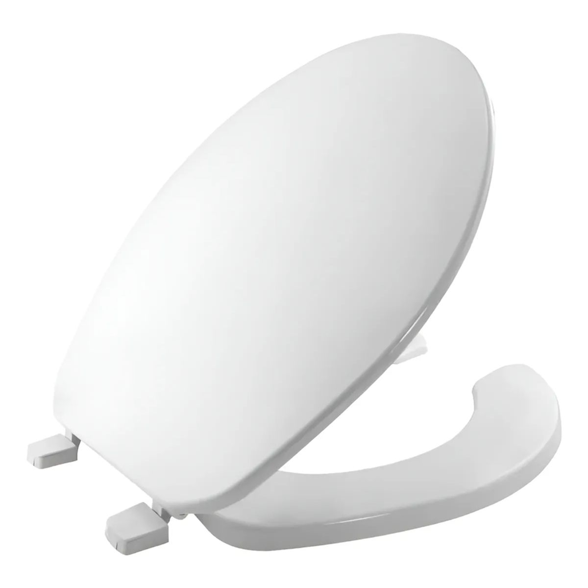 GENERICO - Asiento Plastico Redondo Aro Abierto Slow Close - Bemis Color Blanco