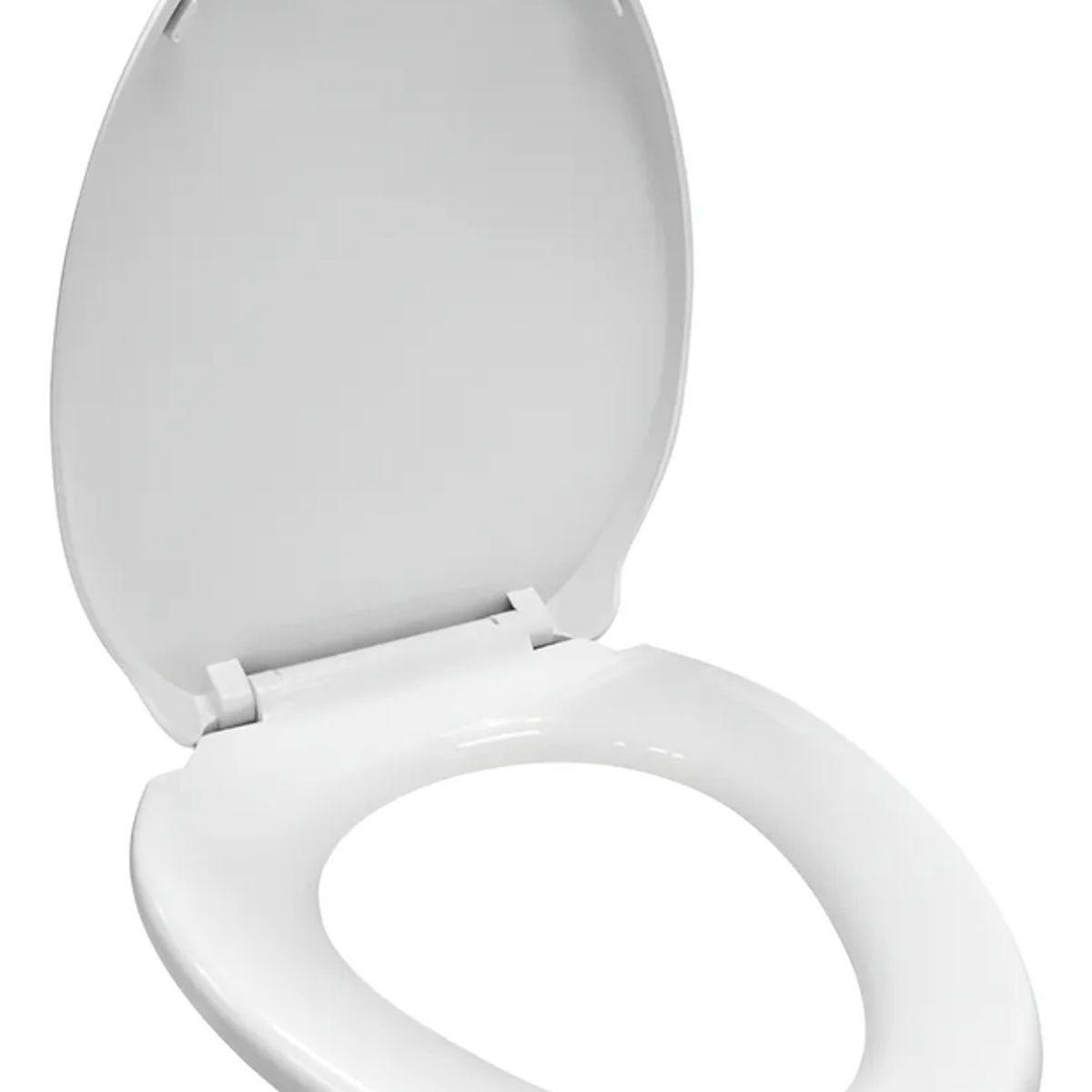 GENERICO - Asiento Elongado Reforzado Wc Blanco Cierre Suave - Tapas Wc