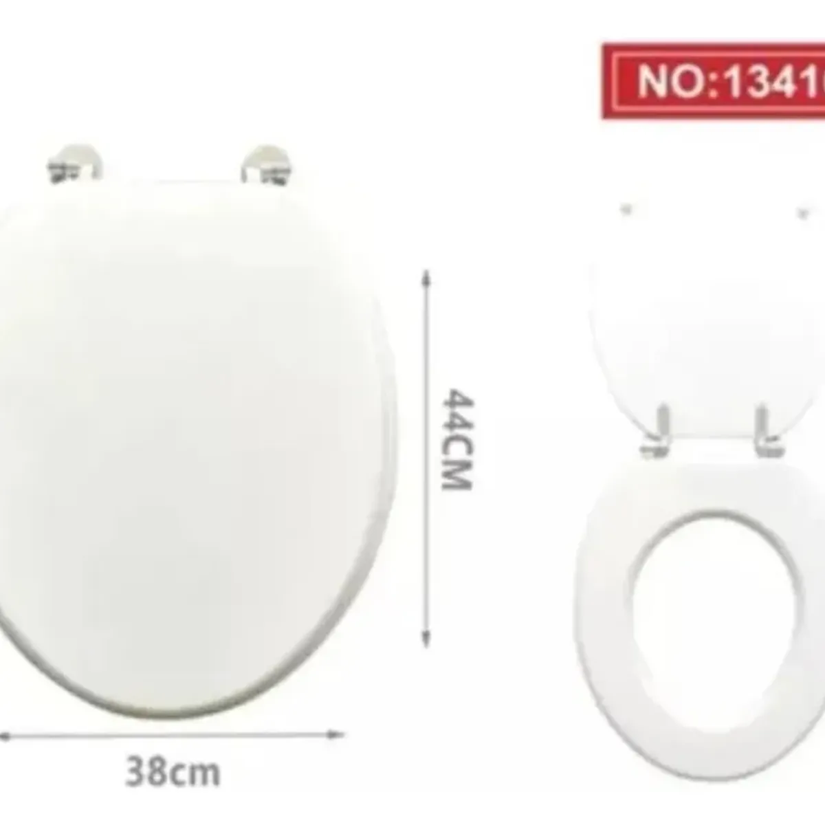 GENERICO - Asiento Wc Para Inodoro De Madera 42x36x12-16 Blanco