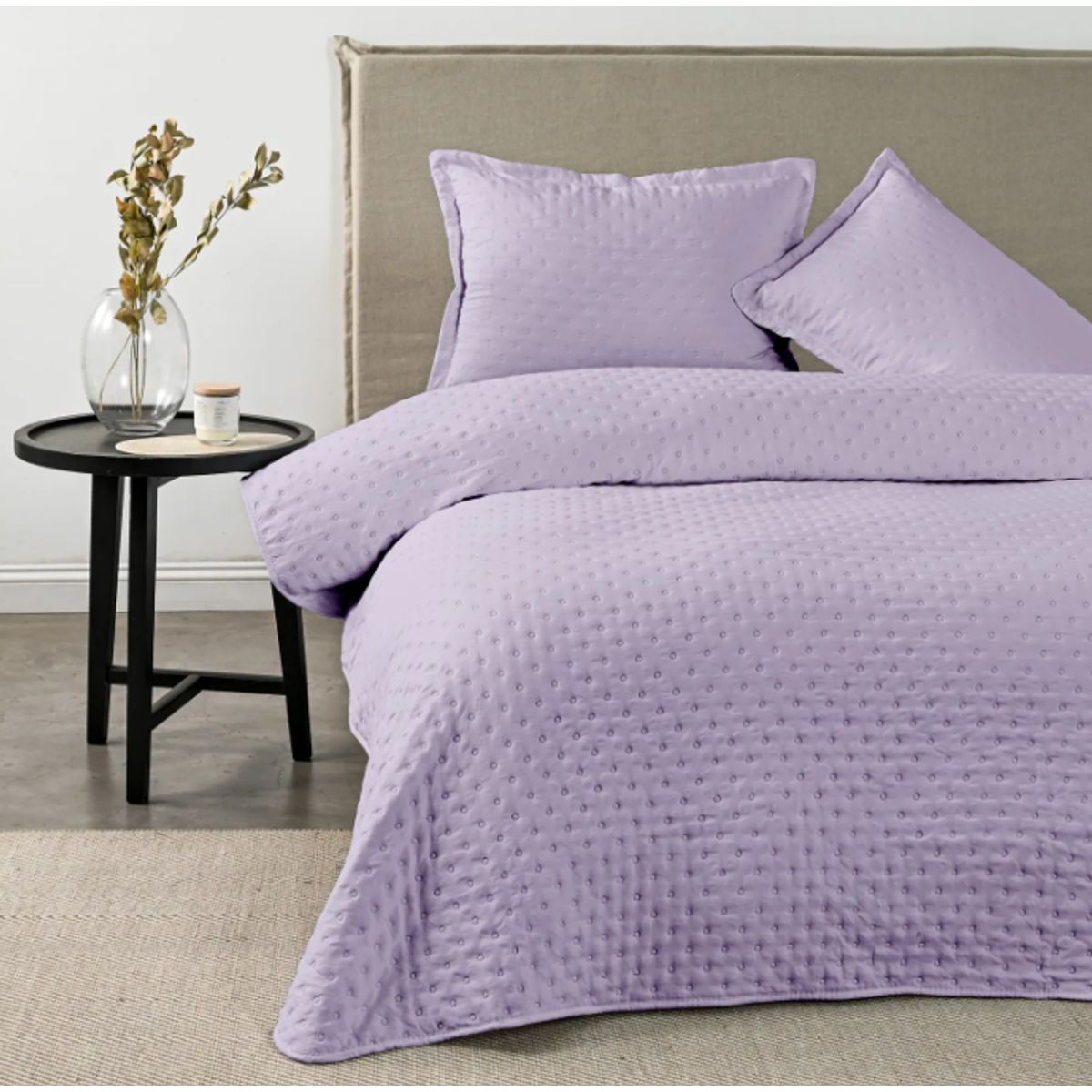 CANNON - Quilt Cubrecamas 2 Plazas Temporada Primavera Af -Malva Dots Heatpress