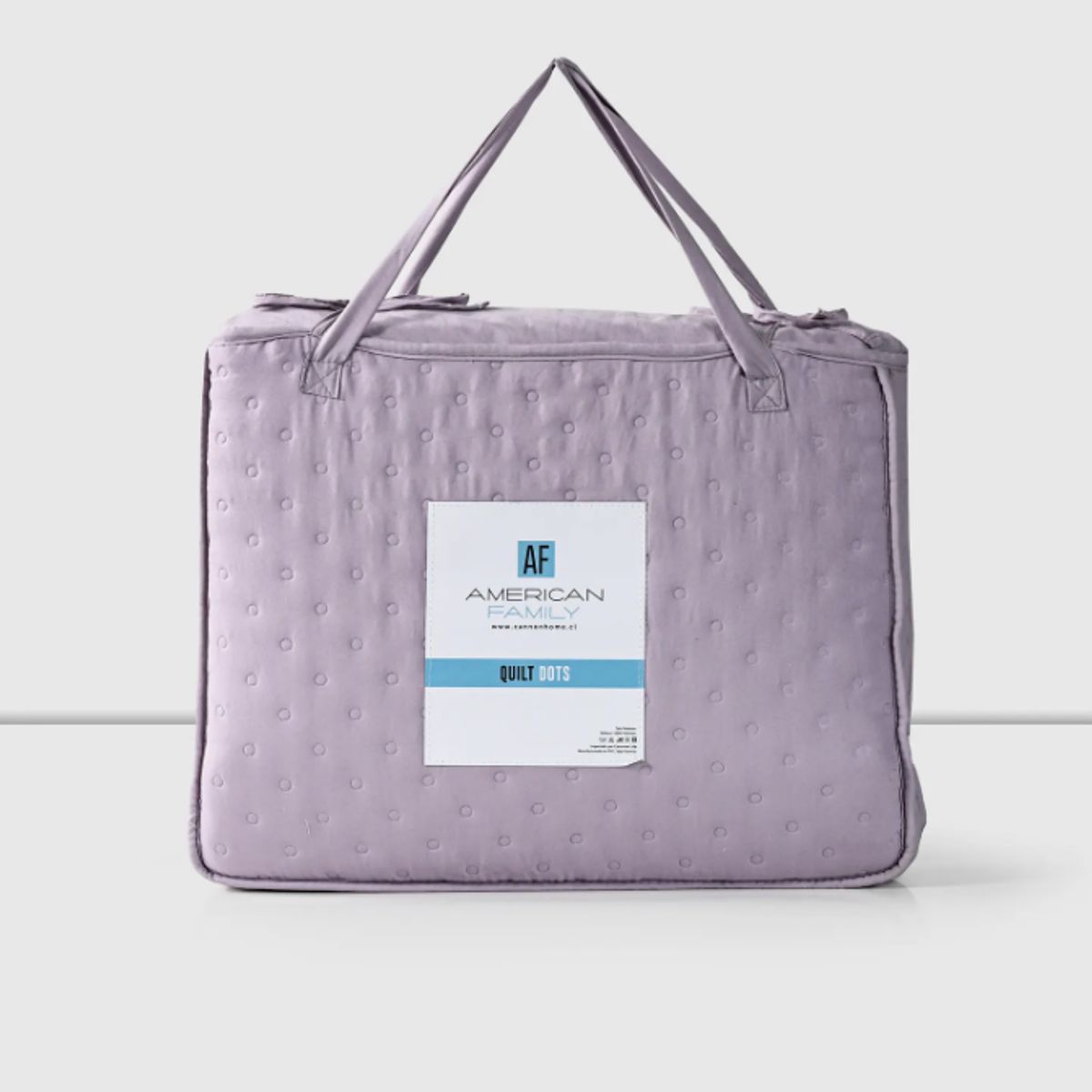 CANNON - Quilt Cubrecamas 2 Plazas Temporada Primavera Af -Malva Dots Heatpress