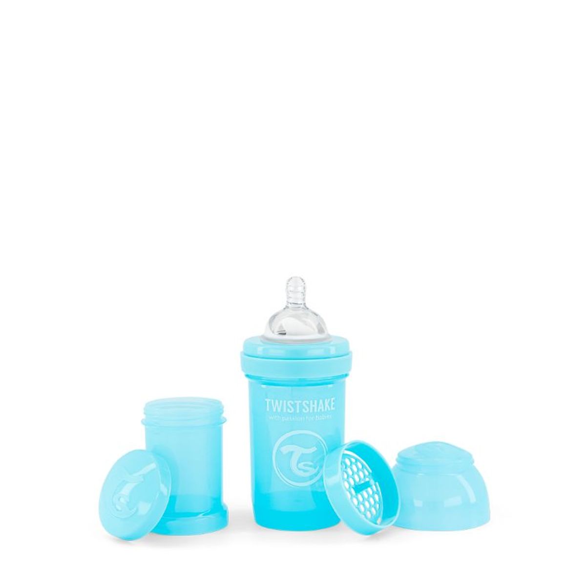 TWISTSHAKE - Mamadera Twistshake Anti-cólico 180ml Celeste