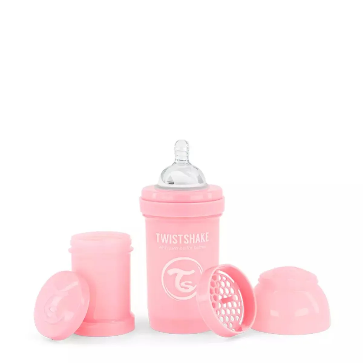 TWISTSHAKE - Mamadera Twistshake Anti-cólico 180ml Rosa