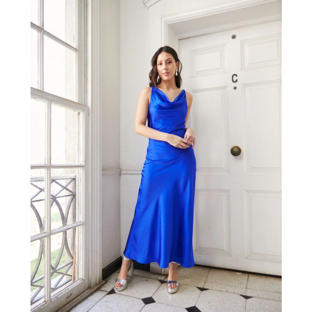 MI PLACARD - Vestido Largo de Fiesta Montserrat Azul Royal