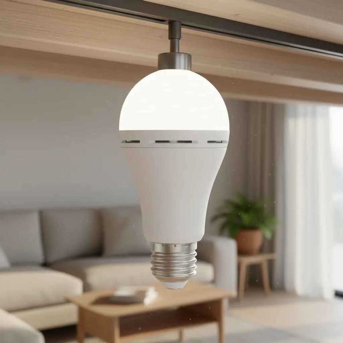 GENERICO - Pack X4 Ampolleta 9w Led recargable Blanca E27