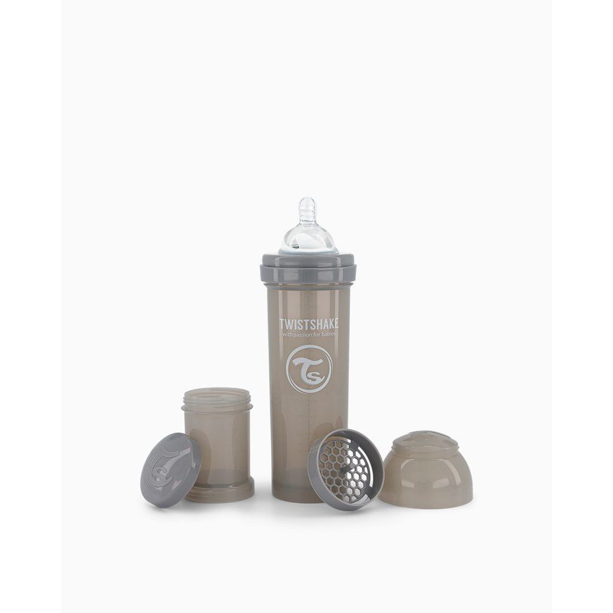 TWISTSHAKE - Mamadera Twistshake Anti-cólico 330 ML Gris