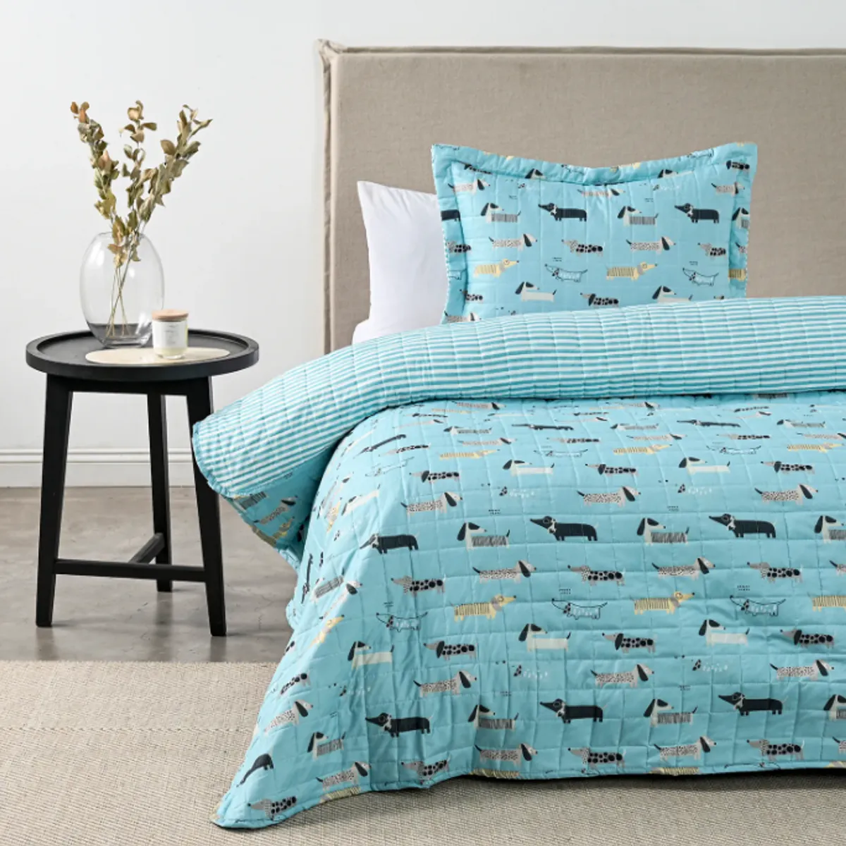 CANNON - Quilt Cubrecamas 1 Plaza 1/5 Temporada Primavera Af -DOG