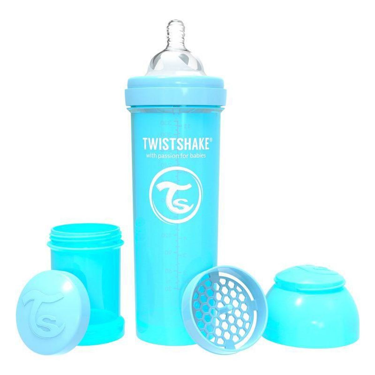 TWISTSHAKE - Mamadera Twistshake Anti-cólico 330 ML Celeste