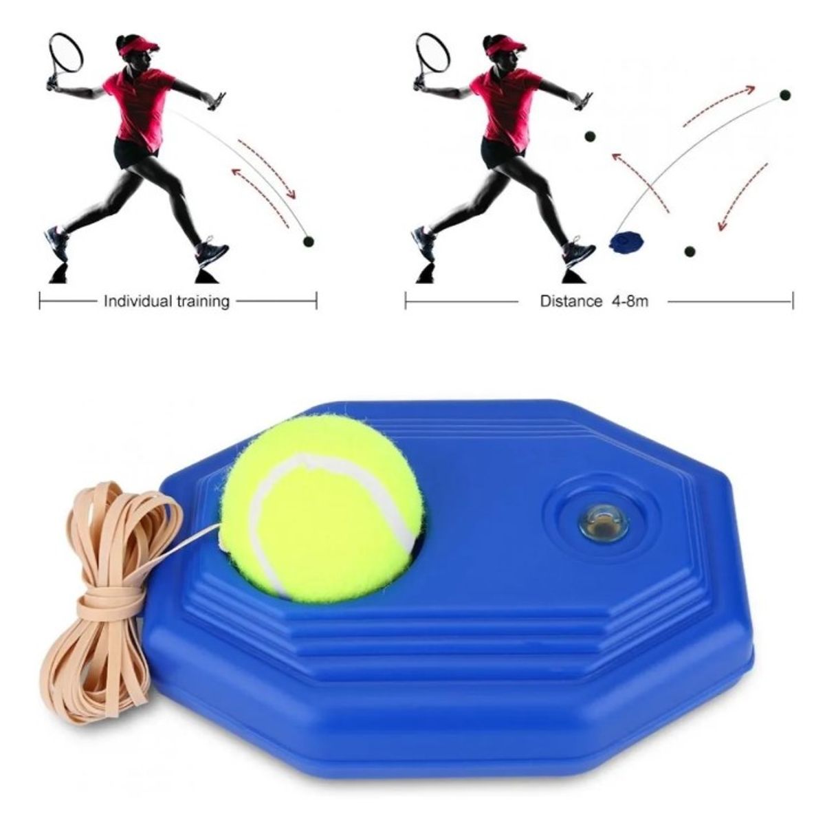 GENERICO - Set De Entrenamiento De Tenis Base + Pelota Práctica_.