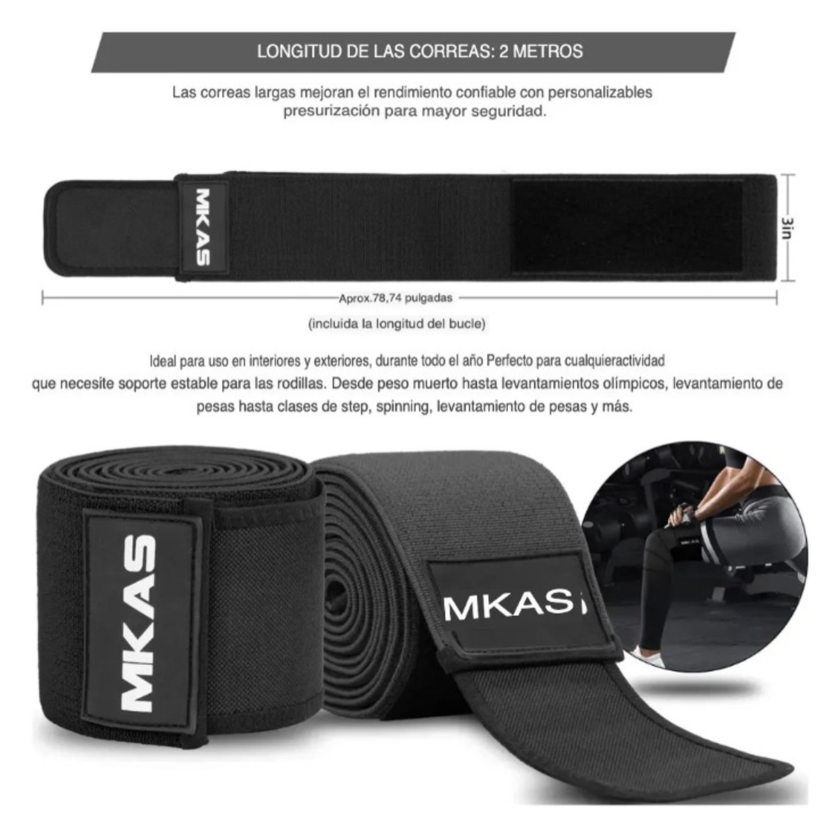 GENERICO - Par Rodillera Gimnasio y Crossfit