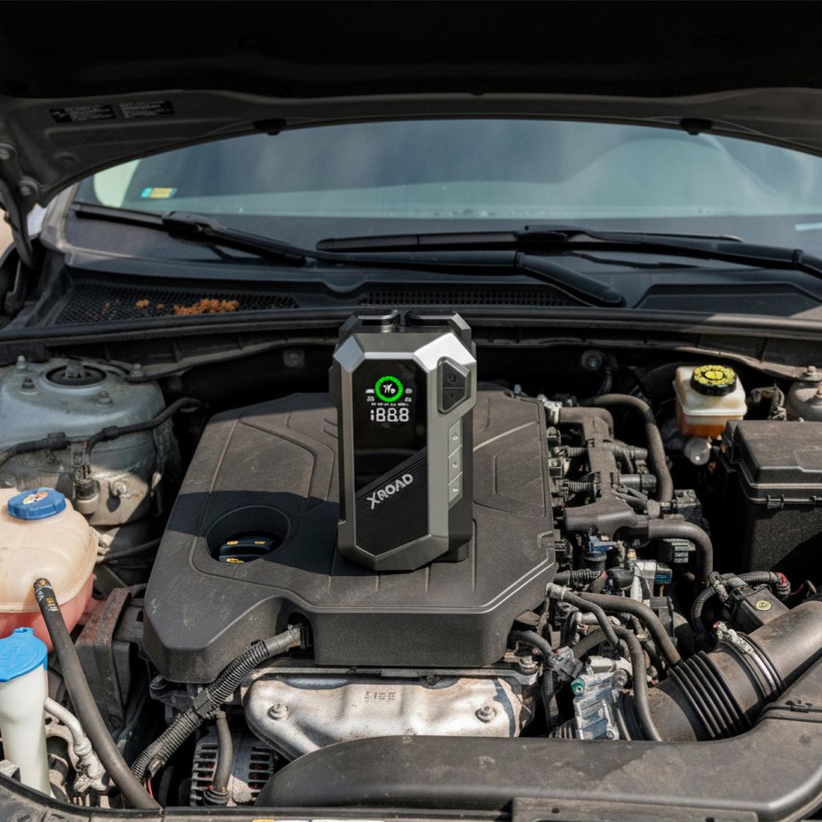 XROAD - Partidor De Batería Portátil Con Compresor De Aire 12V XRoad