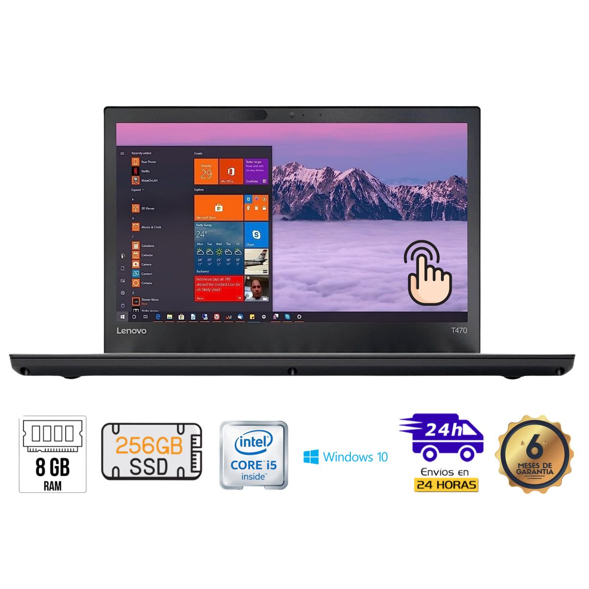 LENOVO - Lenovo Thinkpad T470 Core i5 8GB RAM 256GB SSD ADLX65YCC2D W10Pro  REACONDICIONADO