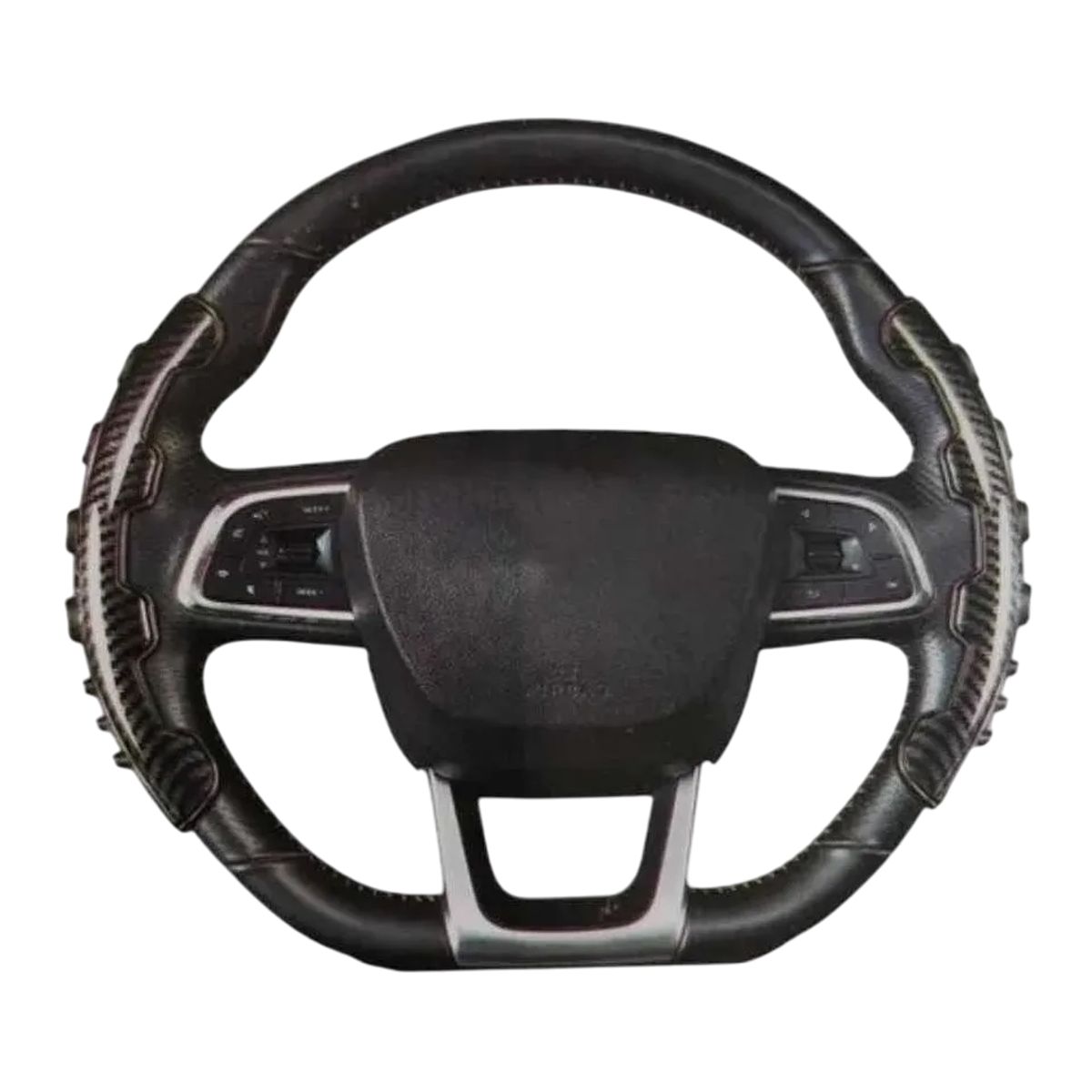 GENERICO - Cubre Volante Tipo Fibra Carbono Laterales Universal