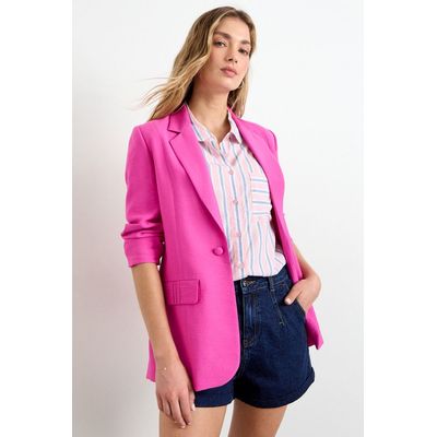 Imagen 2 del producto Blazer Liso Mujer Fucsia