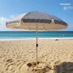 SUNSEEKER - Quitasol de Playa Ajustable Sombrilla 2M Azul