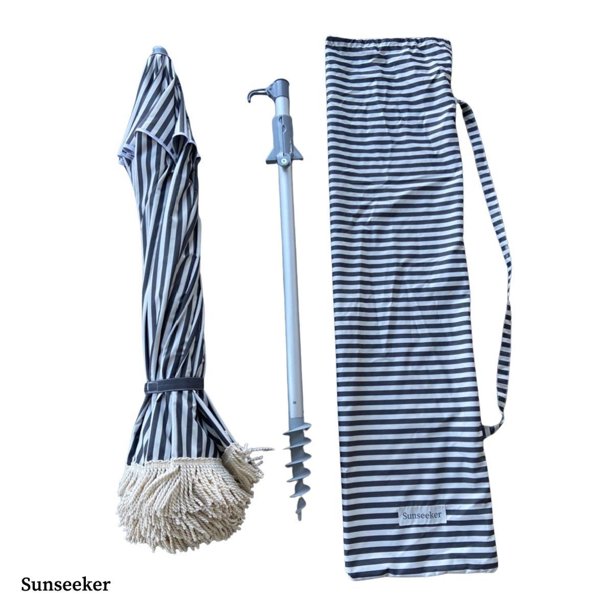 SUNSEEKER - Quitasol de Playa Ajustable Sombrilla 2M Azul Sunseeker