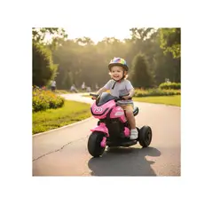 GENERICO - Moto A Bateria Deportiva Con 3 Ruedas Infantil M. Magicstore Rosa