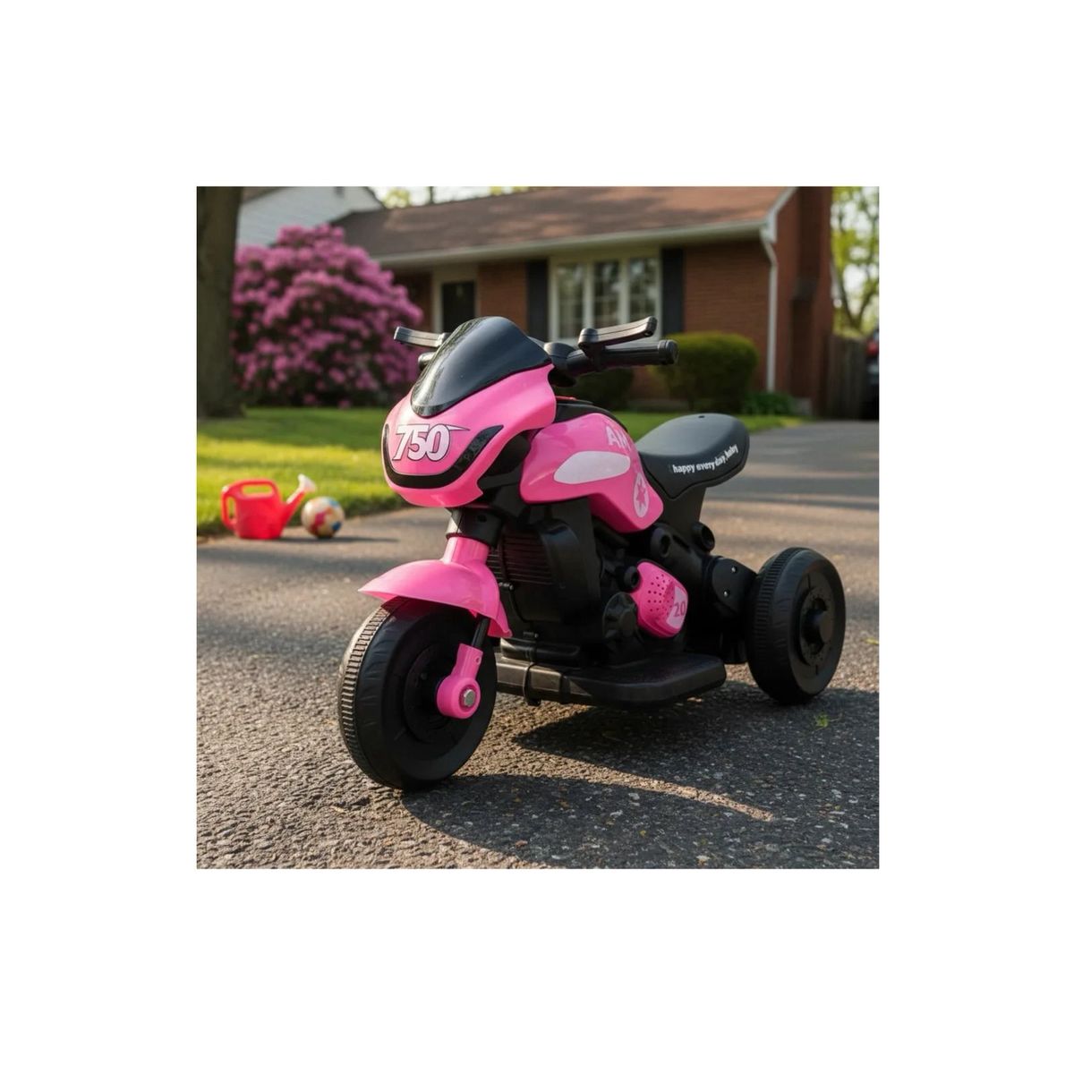 GENERICO - Moto A Bateria Deportiva Con 3 Ruedas Infantil M. Magicstore Rosa
