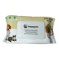 GENERICO - Toallas Toallitas Húmedas Para Mascotas Perro Gato 50u Coco