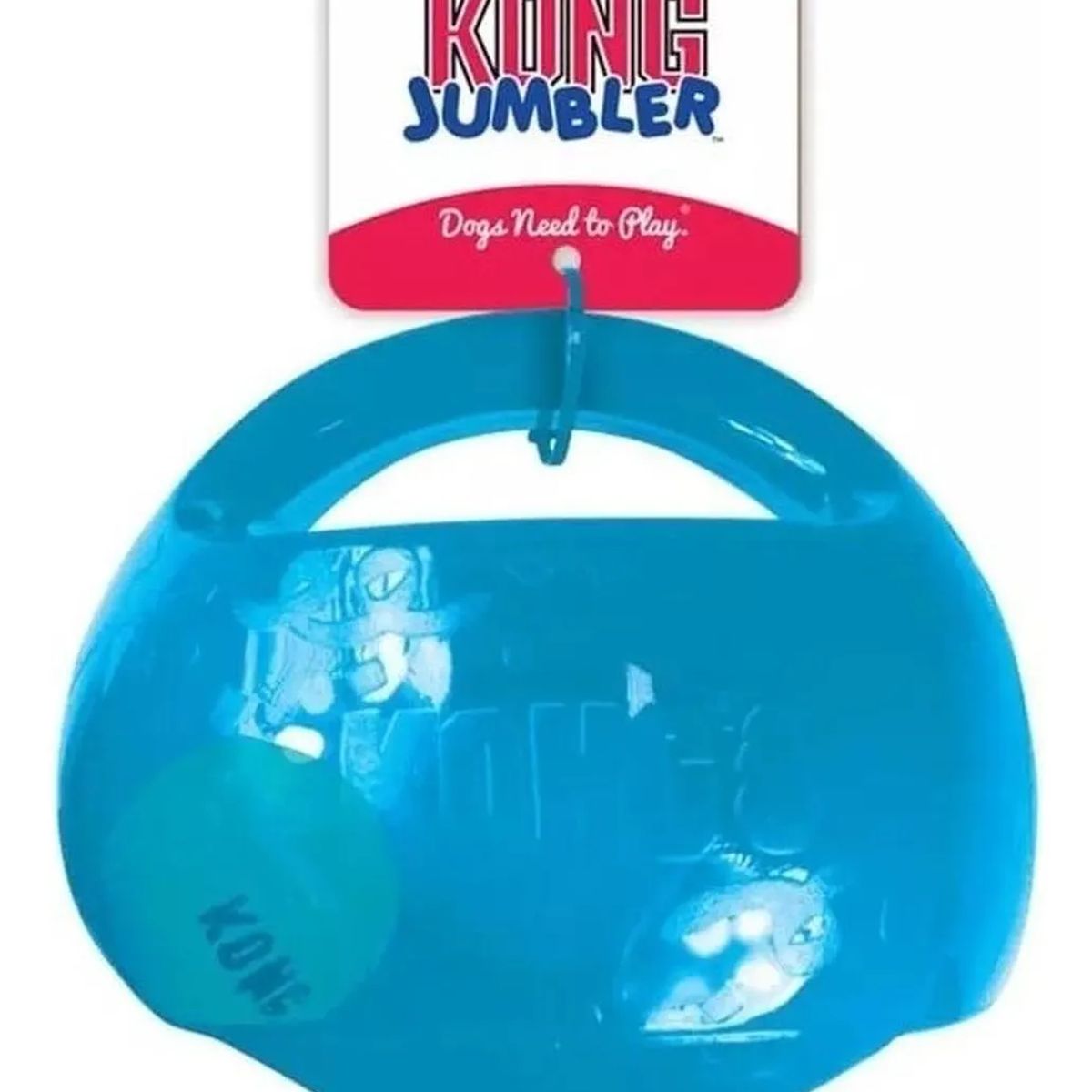 KONG - Pelota Jumbler Kong Para Mascotas - 14 Cm M/l Azul