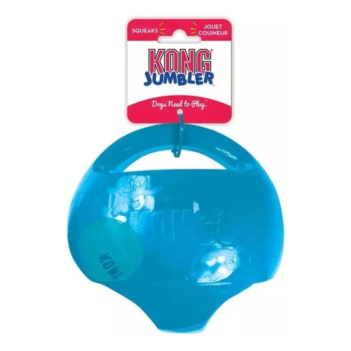 KONG - Pelota Jumbler Kong Para Mascotas - 14 Cm M/l Azul