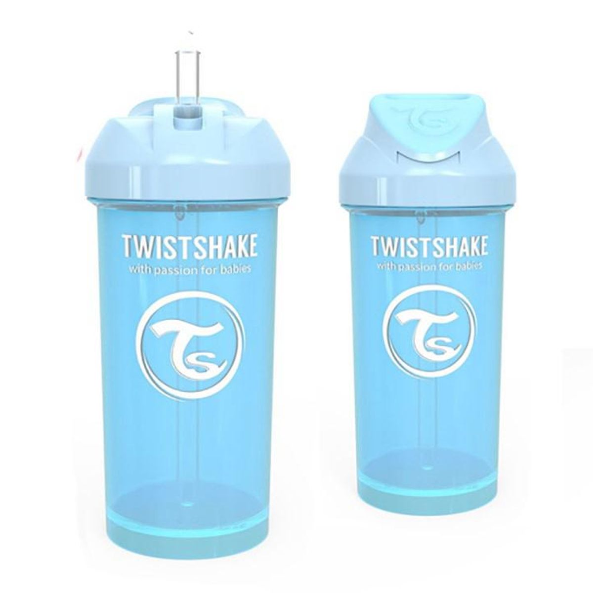 TWISTSHAKE - Vaso Para Bebés Twistshake Straw Cup 360ml Celeste