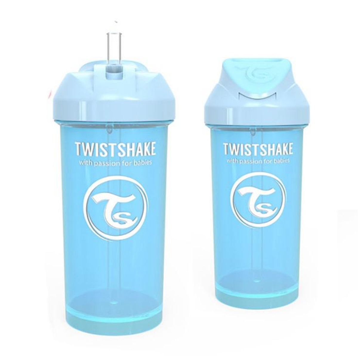 TWISTSHAKE - Vaso Para Bebés Twistshake Straw Cup 360ml Celeste