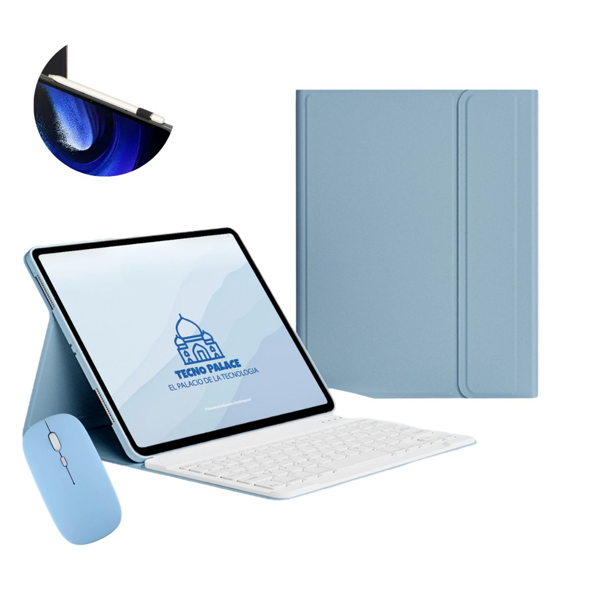 TECNOPALACE - Fundas Con Teclado B y Mouse Para Lenovo Tab M10 3 Gen - letra Ñ