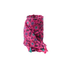 I D - Pañuelo Estampado Girona Floral Fucsia Id