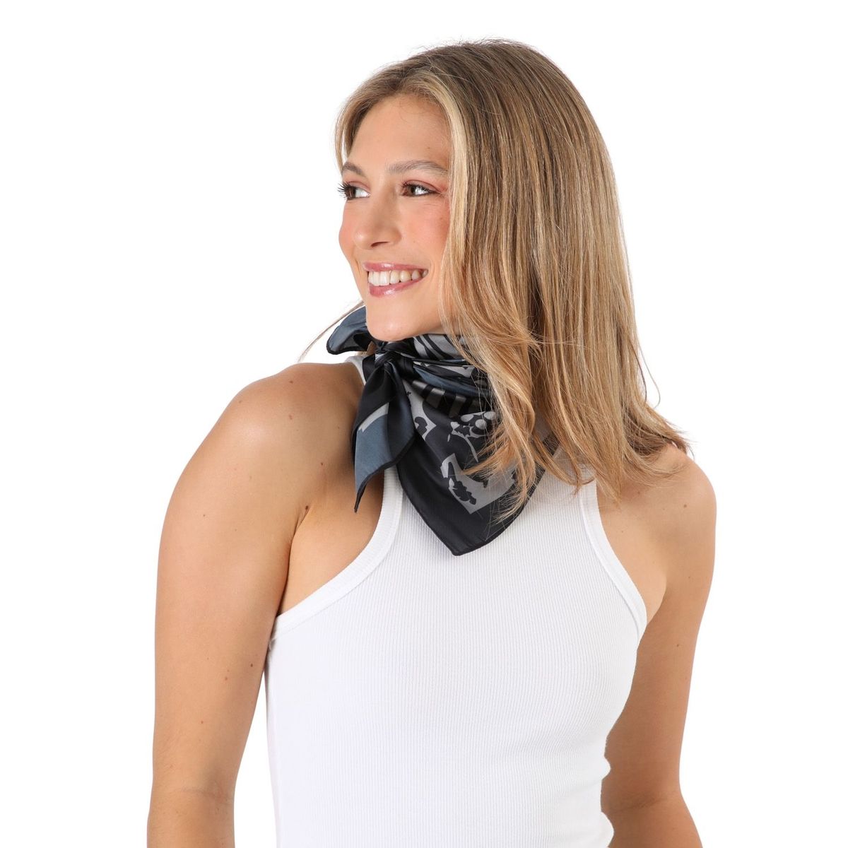 I D - Bandana Naxos Floral Negro Id