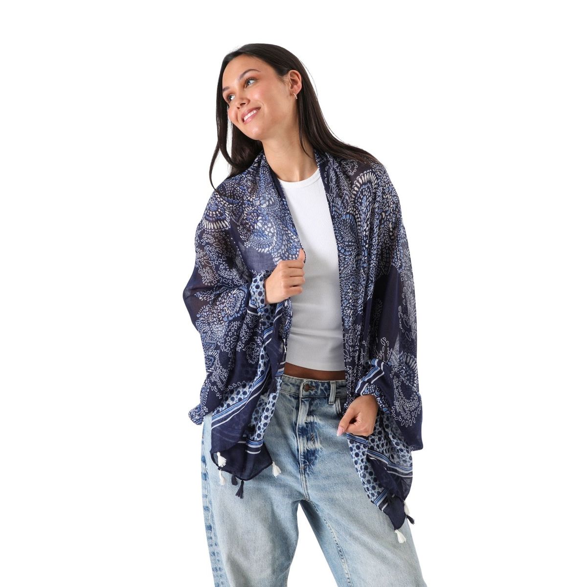 I D - Pañuelo Estampado Minori Azul Id
