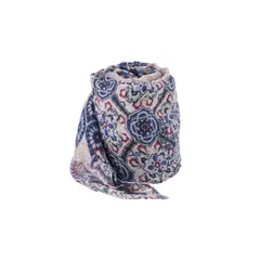 I D - Pañuelo Estampado Marsala Mosaico Azul Id