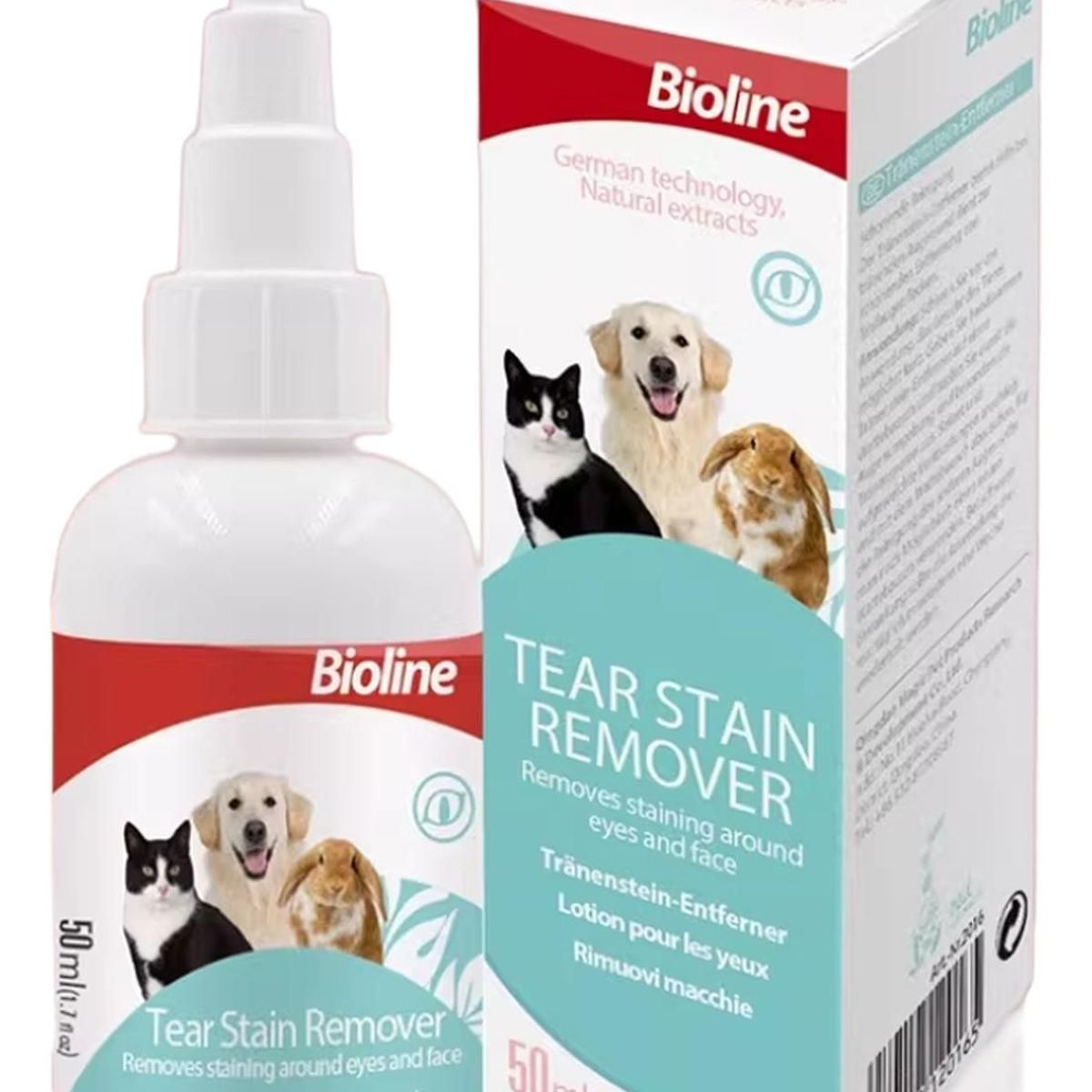BIOLINE - Bioline Quitamanchas De Lágrimas Para Perro Gato Conejo 50ml
