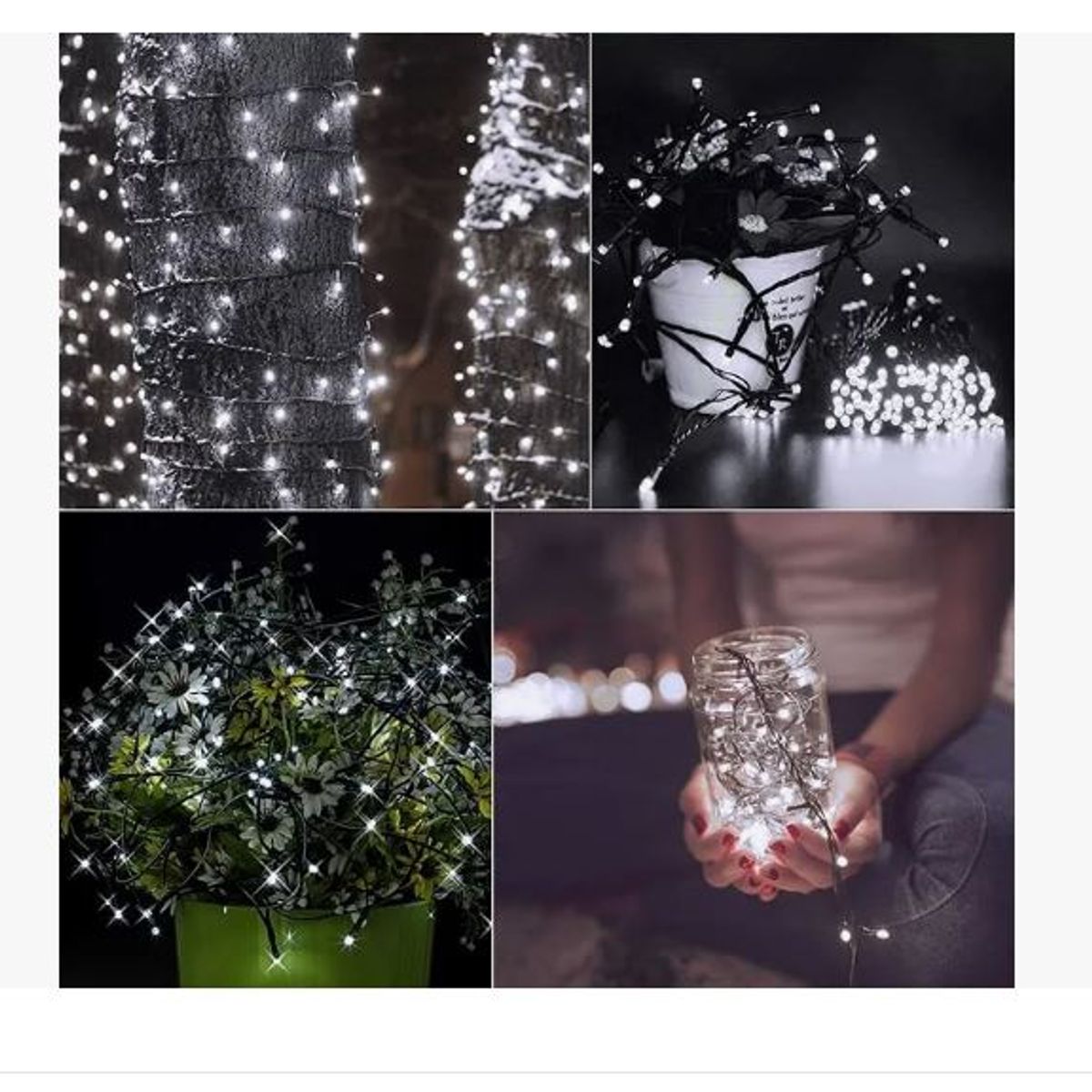 XL - Luz Solar Guirnalda Navidad De 100 Led 10Mt.