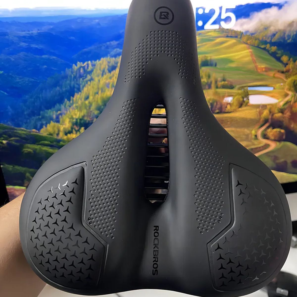 GENERICO - Sillín Bicicleta Asiento Ancho Antiprostático Rockbros 38210BK