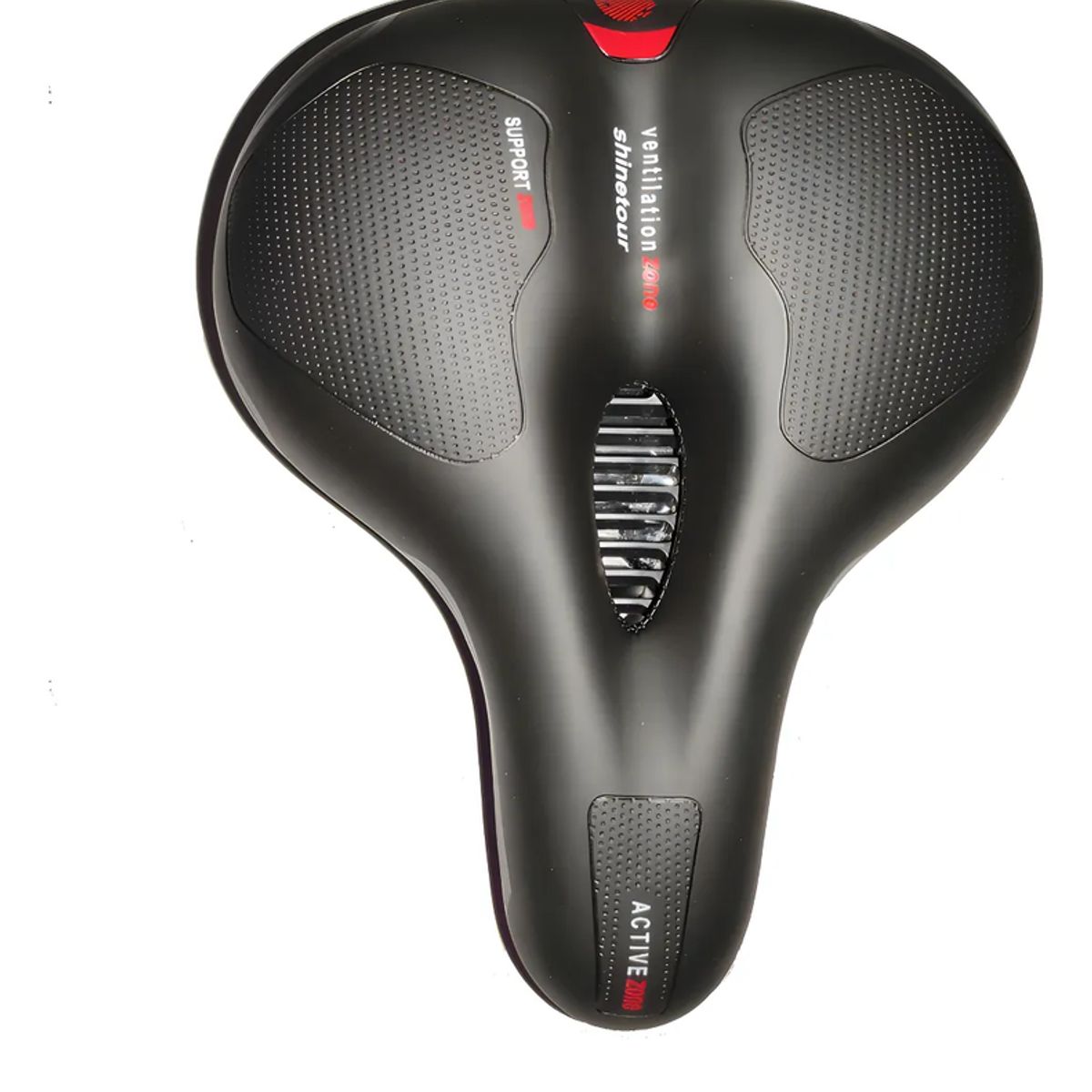 GENERICO - Sillin Asiento Amplio Para Bicicleta Anti-prostático con cinta reflectante