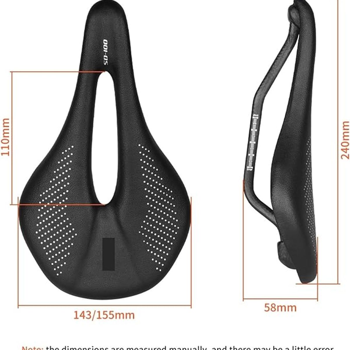 GENERICO - Forro Asiento Bike Cubre Sillín Bicicleta Anti Prostático Negro 29 Cm 19 Cm