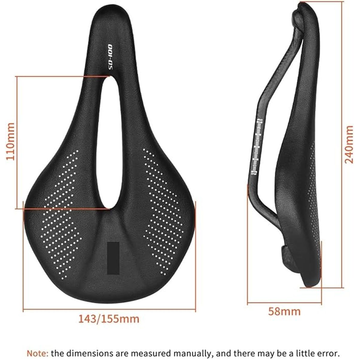 GENERICO - Forro Asiento Bike Cubre Sillín Bicicleta Anti Prostático Negro 29 Cm 19 Cm