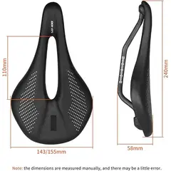 GENERICO - Forro Asiento Bike Cubre Sillín Bicicleta Anti Prostático Negro 29 Cm 19 Cm