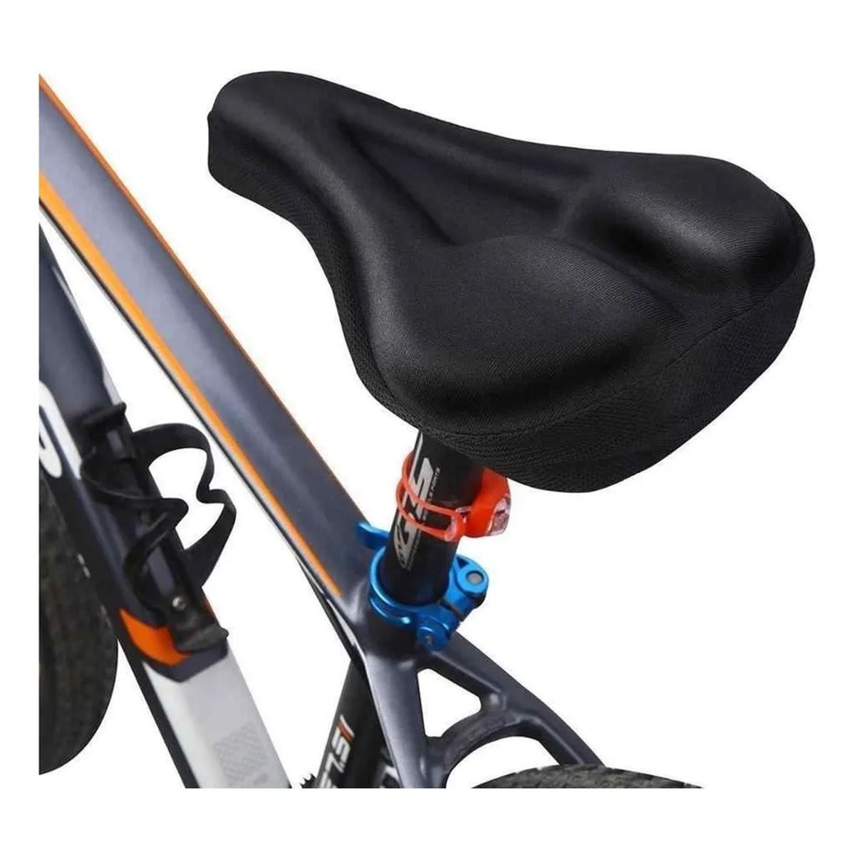 GENERICO - Cubre Asiento De Gel Para Bicicleta Tamaño Grande Ajustable
