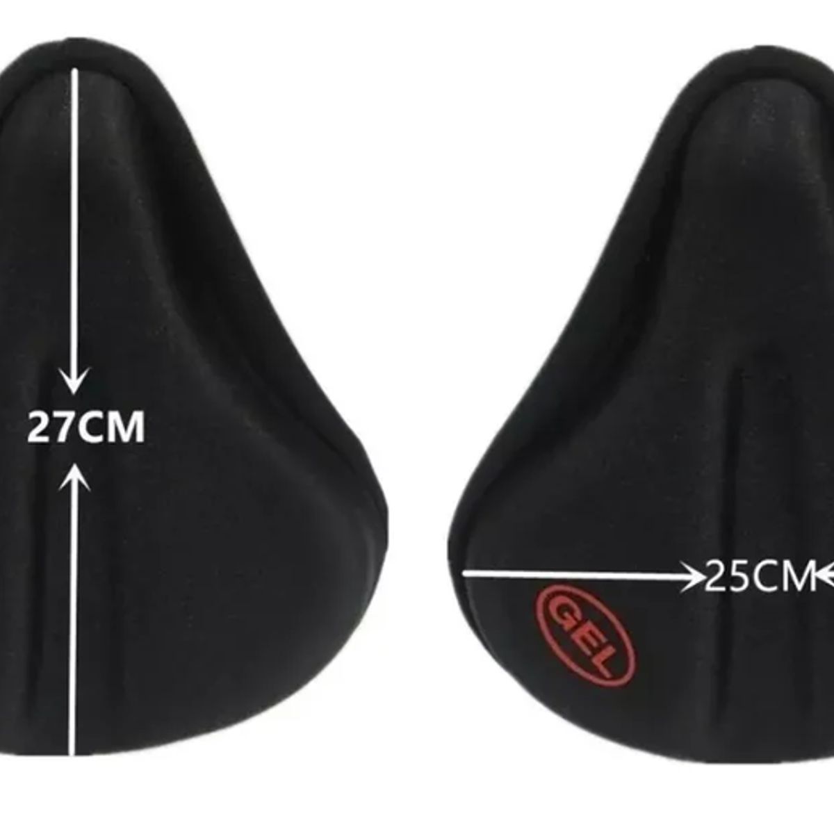 GENERICO - Cubre Sillin Asiento Bicicleta Acolchado Gel Grande Ancho 2