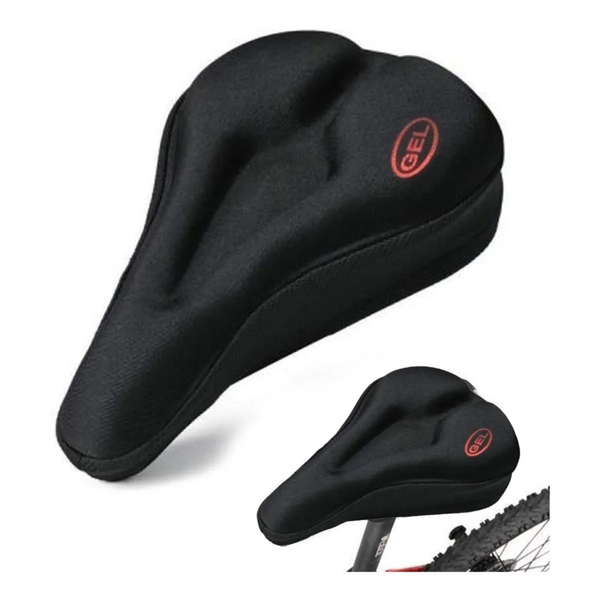 GENERICO - 4 Cubre Sillín Gel Doble Asiento Bicicletaforcecl