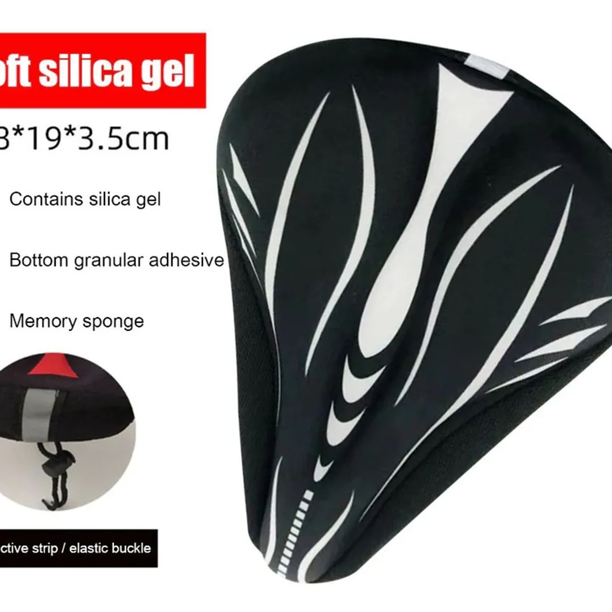 GENERICO - Cubre Asiento De Gel Para Bicicleta Ultra Cómodo
